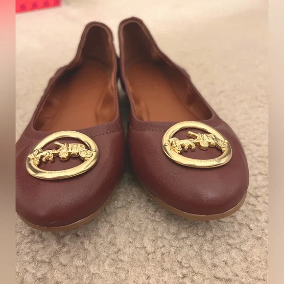 Coach Shoes Coach Womens Bailey Smooth Leather Slip On Ballet